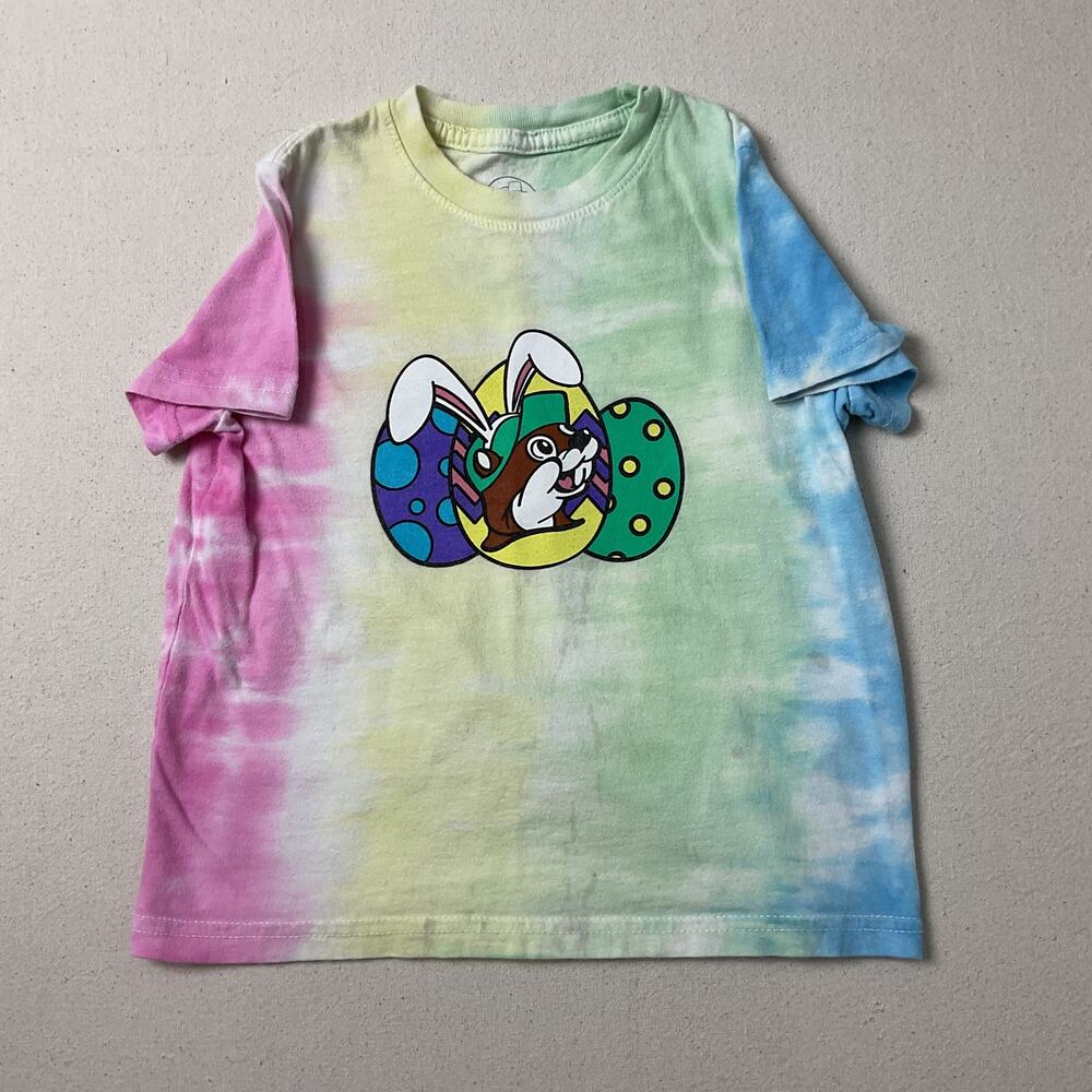 Bucees Easter Bunny Theme T Shirt Tie Dye Short Sleeve Youth 4T